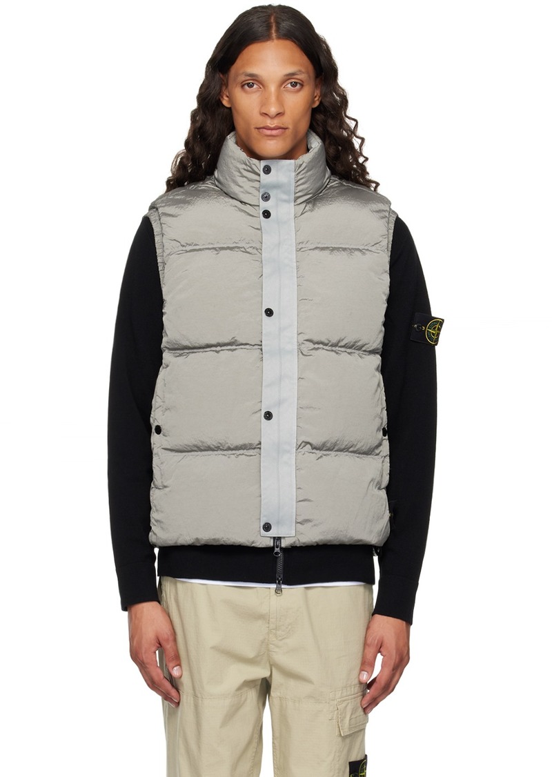 Stone Island Gray Nylon Metal Down Vest