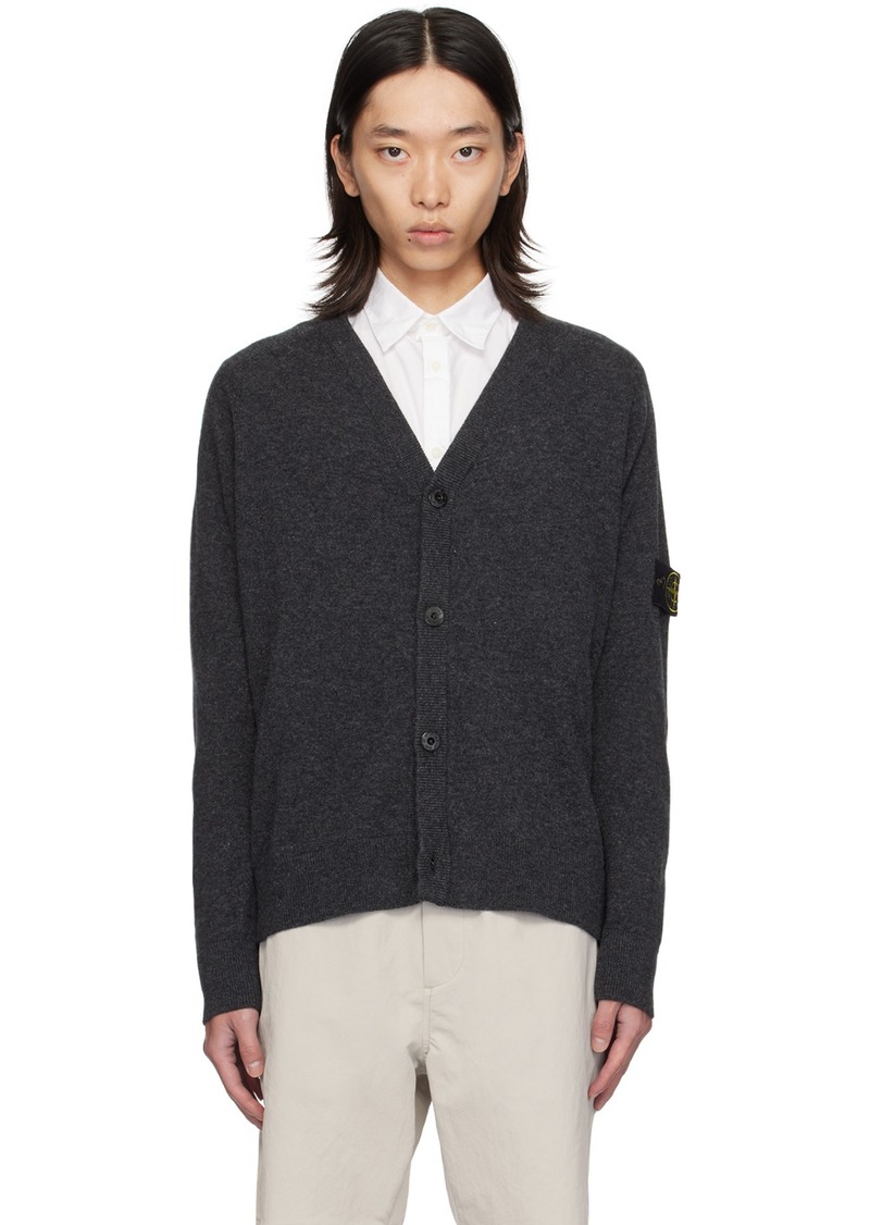 Stone Island Gray Patch Cardigan