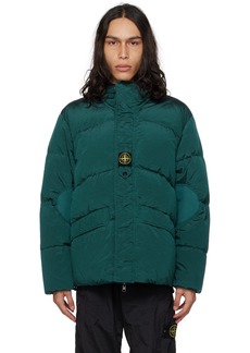 Stone Island Green Quilted Reversible Down Jacket