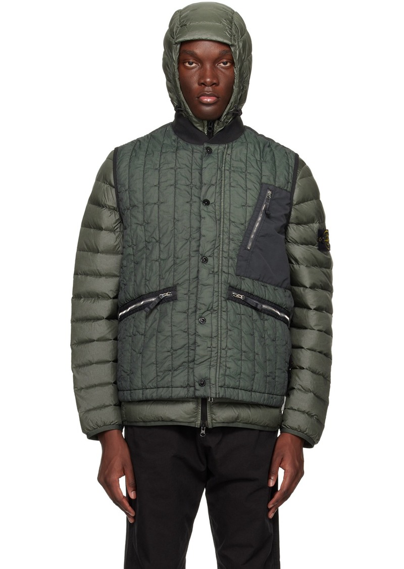 Stone Island Khaki Patch Vest