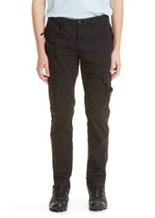 Stone Island Logo Patch Cotton Cargo Pants in Black at Nordstrom