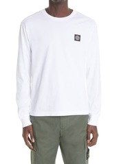 Stone Island Logo Patch Cotton T-Shirt in White at Nordstrom