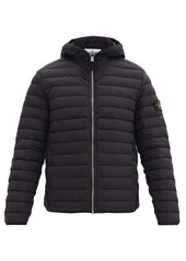Stone Island Logo-patch quilted down hooded coat