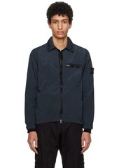 Stone Island Navy Crinkled Jacket