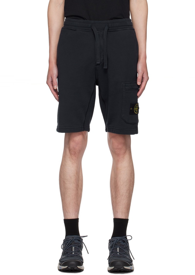 Stone Island Navy Regular Fit Shorts