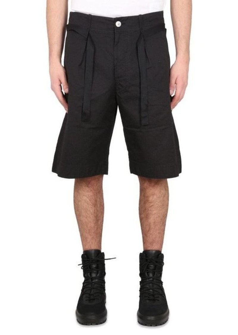 STONE ISLAND SHADOW PROJECT BELTED BERMUDA SHORTS
