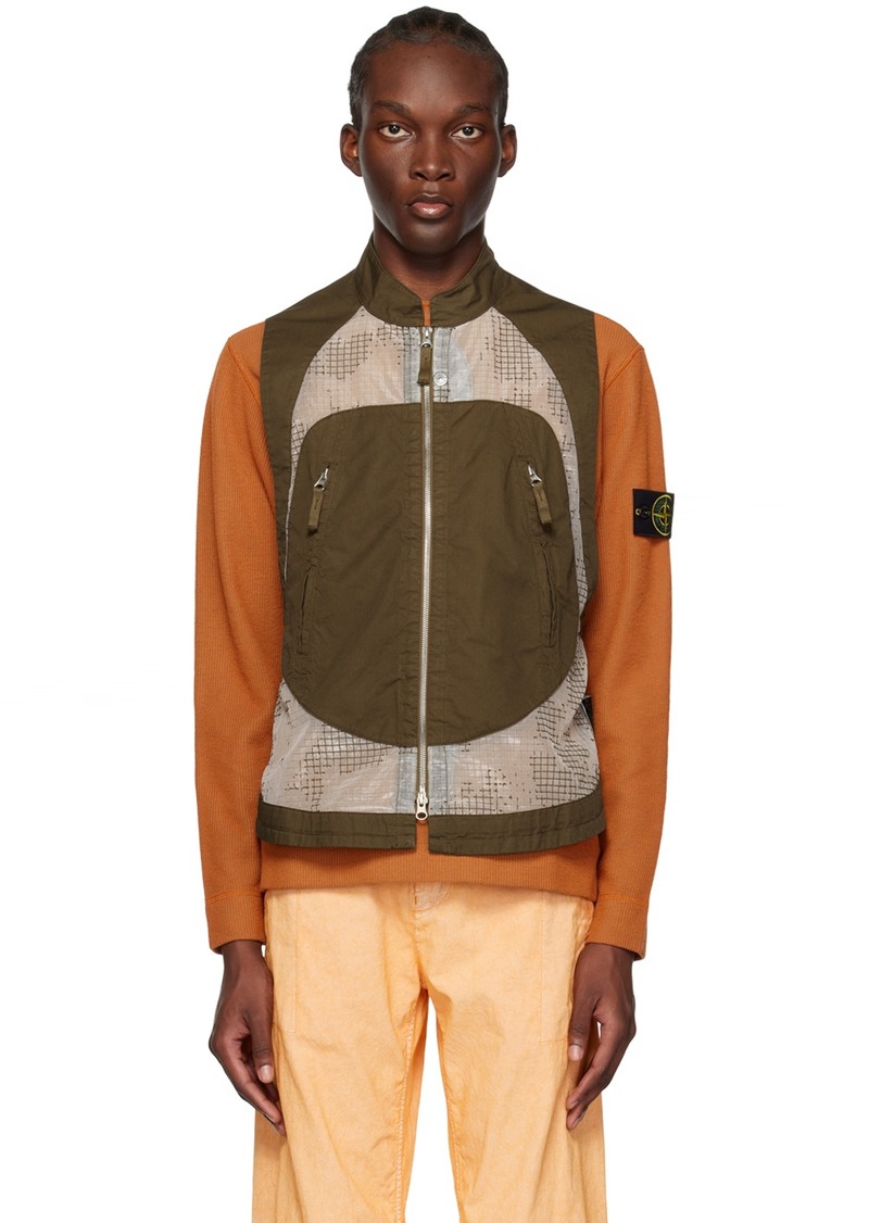 Stone Island Shadow Project Brown Distorted Vest