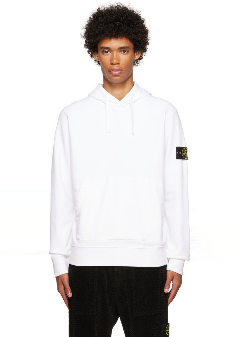 Stone Island White Patch Hoodie