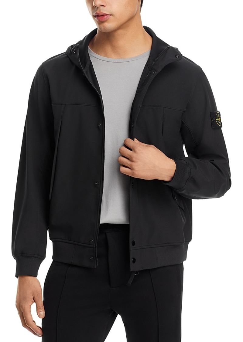 Stone Island Zip and Snap Hooded Jacket