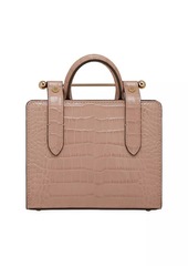 Strathberry Nano Croc-Embossed Leather Tote