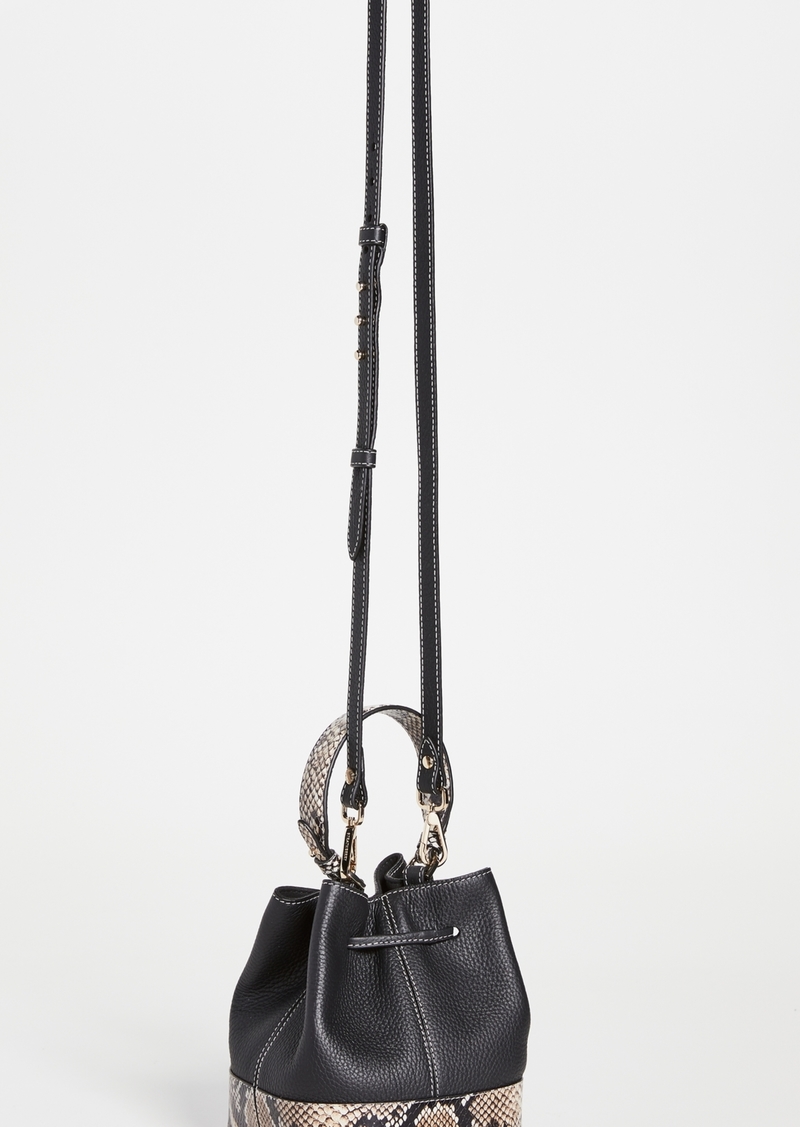 STRATHBERRY Lana Nano Bucket Bag in Black/ Desert