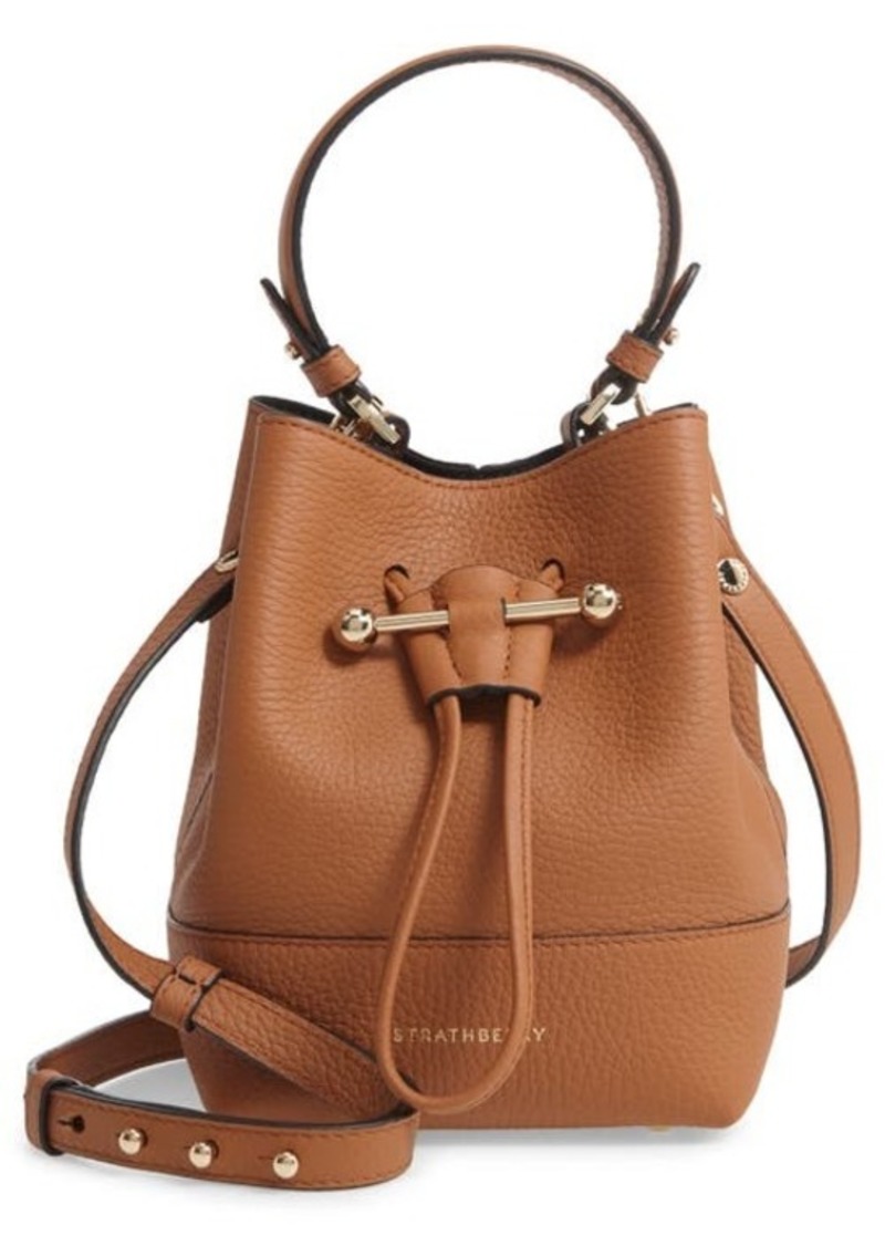 Strathberry Lana Osette Leather Crossbody Bucket Bag
