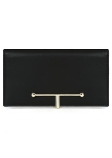 Strathberry Large Melville Leather Wallet in Black/Diamond at Nordstrom