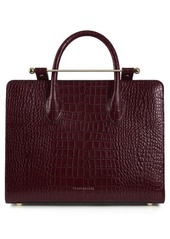 Strathberry Midi Croc Embossed Leather Tote