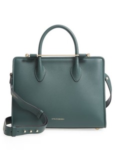 Strathberry Midi Leather Tote in Bottle Green at Nordstrom
