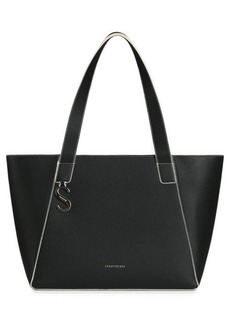 Strathberry S Cabas Grainy Leather Tote in Black - Vanilla Edge/Stitch at Nordstrom