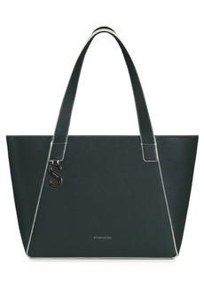 Strathberry S Cabas Grainy Leather Tote in Bottle Green Vanilla Edge/st at Nordstrom