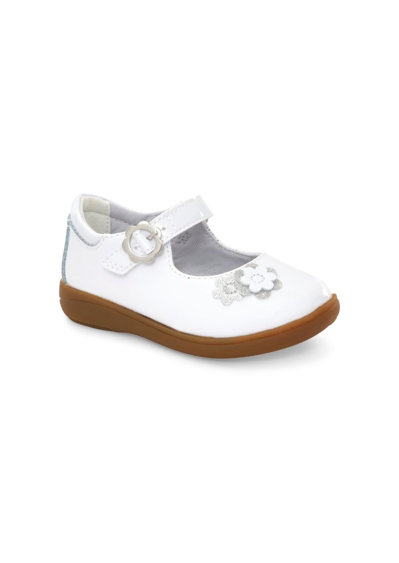 Stride Rite Toddler Girls Holly Leather Shoes - White Patent