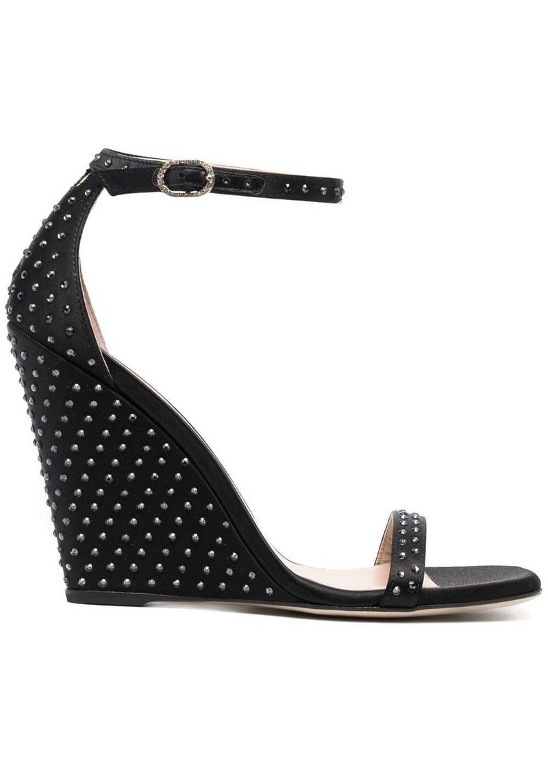 Stuart Weitzman 100mm crystal-embellished sandals