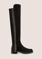 Stuart Weitzman 5050 Bold Crystal Fringe Boot Over-The-Knee