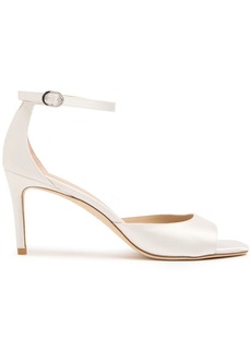 Stuart Weitzman 75mm Nudistia Satin Sandals