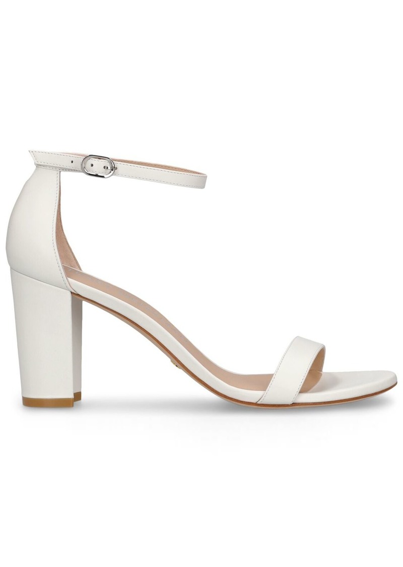 Stuart Weitzman 80mm Nearly Nude Leather Sandals
