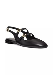 Stuart Weitzman Benni Mary Jane Leather Slingback Flats