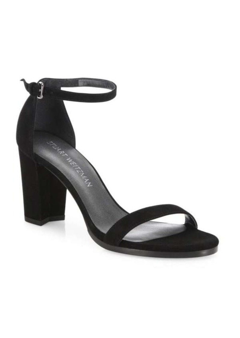 Stuart Weitzman ​Block-Heel Suede Sandals