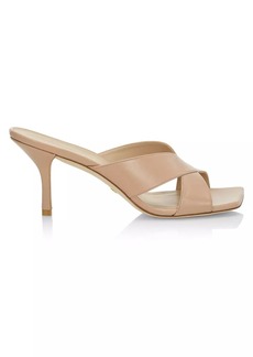 Stuart Weitzman Carmen 65MM Crisscross Leather Sandals