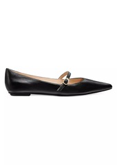 Stuart Weitzman Emilia Leather Mary Jane Ballet Flats