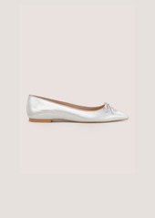 Stuart Weitzman Gabby Bow Pointed Flat The SW Outlet