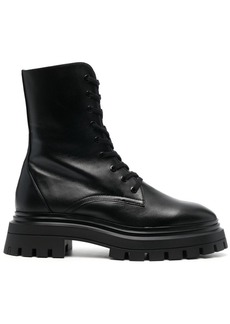 Stuart Weitzman leather lace-up boots