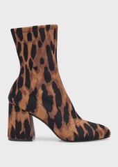 Stuart Weitzman Leopard Block-Heel Knee Boots