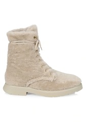 Stuart Weitzman McKenzee Chill Shearling & Leather Combat Boots