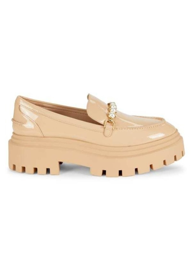 Stuart Weitzman Perla Embellished Leather Loafers