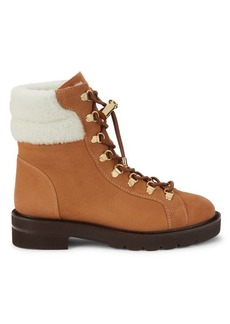 Stuart Weitzman Rockie Lift Chill Leather & Shearling Ankle Boots