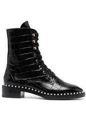 Stuart Weitzman Sondra lace-up leather boots
