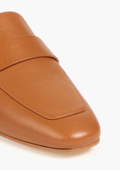 Stuart Weitzman - Embellished leather collapsible-heel loafers - Brown - EU 36.5