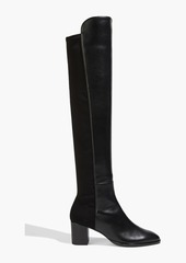Stuart Weitzman - Harper leather and neoprene knee boots - Black - EU 34.5