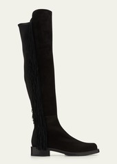 Stuart Weitzman 5050 Bold Suede Fringe Over-The-Knee Boots