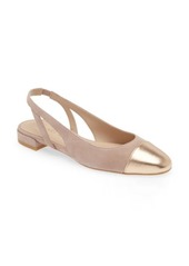 Stuart Weitzman Cap Toe Slingback Flat