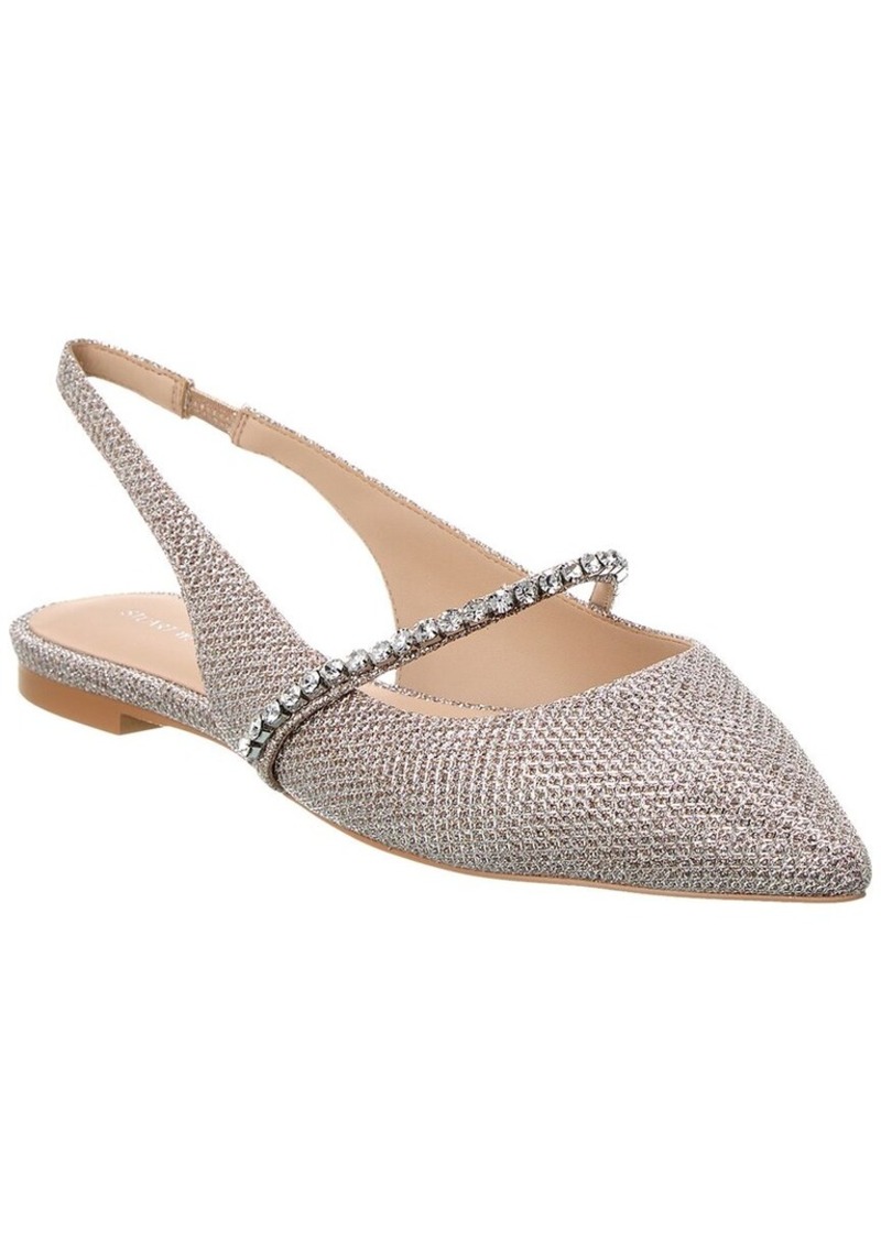 Stuart Weitzman Crystalline Mesh Slingback Flat