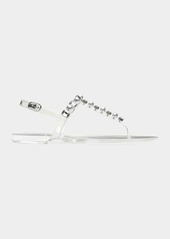 Stuart Weitzman Goldie Jelly Crystal Thong Sandals