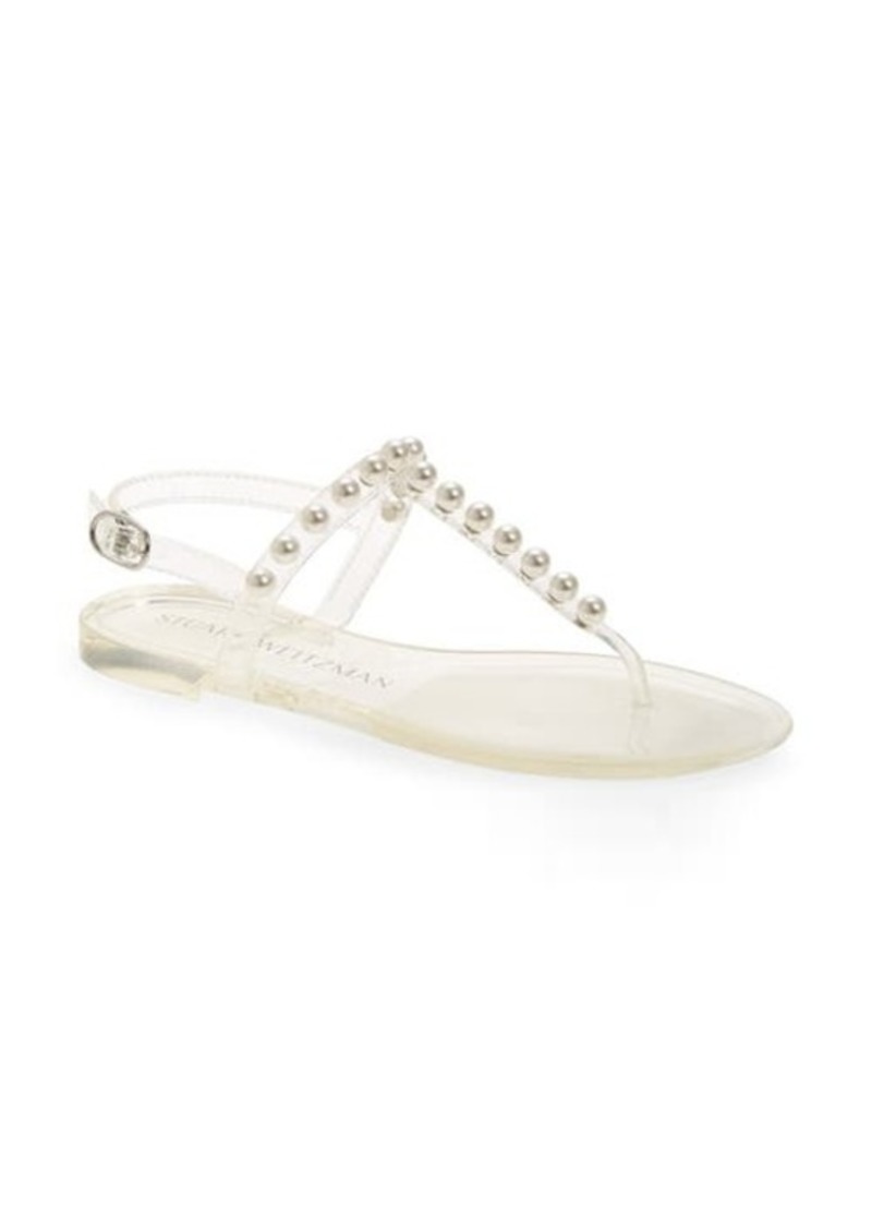 Stuart Weitzman Crystal Embellished Jelly Sandal in Clear at Nordstrom