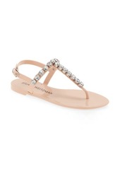 Stuart Weitzman Jaide Round Jewel Jelly Flat in Poudre at Nordstrom