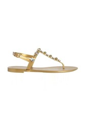 STUART WEITZMAN JELLY GOLDIE CRYSTAL SANDALS