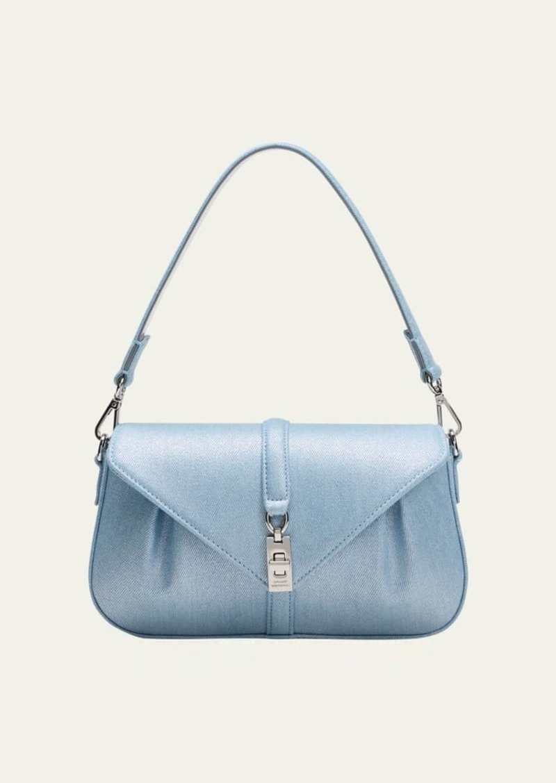 Stuart Weitzman Milan Metallic Denim Shoulder Bag