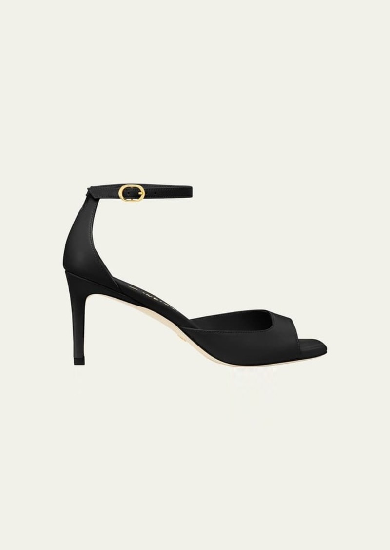 Stuart Weitzman Nudistia Leather Ankle-Strap Sandals