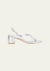 Stuart Weitzman Oasis Maui Metallic Slingback Sandals