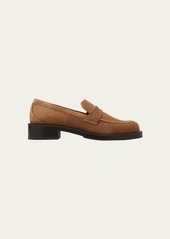 Stuart Weitzman Palmer Suede Penny Loafers